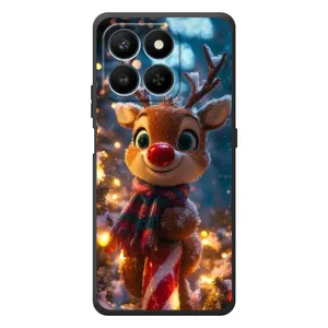 Яскравий чохол для Huawei Honor 400 Smart з Зимові Оленята (Олень з шарфом)