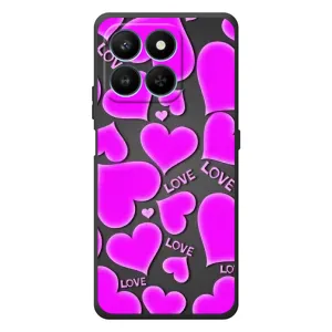 Чехлы для любимой на Хуавей Хонор 400 Смарт (VPrint) (Pink hearts)