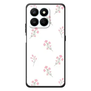 Чохол з розовим принтом для Huawei Honor 400 Smart (Рожеві квіти)