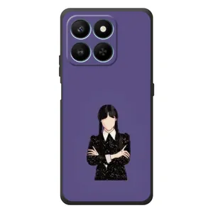 Чохли Венсдей на Huawei Honor 400 Smart Уенсдей (AlphaPrint) (Венздей у чорному)