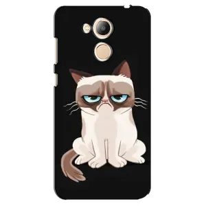 Чехол с принтом для Huawei Honor 6c Pro (AlphaPrint) Модные коты (Грустный кот)