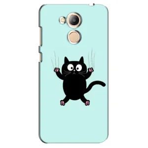 Чехол с принтом для Huawei Honor 6c Pro (AlphaPrint) Модные коты (Падающий кот)