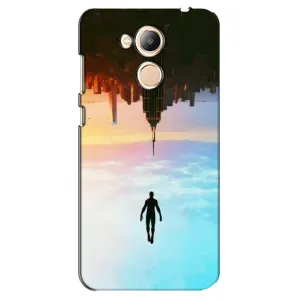 Чехол с человеком пауком для Huawei Honor 6c Pro - (AlphaPrint) (Паук человек)