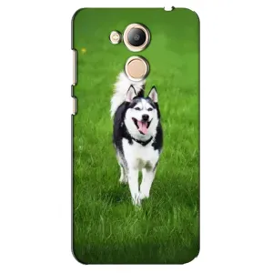 Чехол с Хаски для Huawei Honor 6c Pro - (AlphaPrint) (Радостный Хаски)