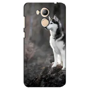 Чехол с Хаски для Huawei Honor 6c Pro - (AlphaPrint) (Верный пес)
