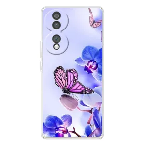 Чехлы с Цветами для Huawei Honor 70 (VPrint) (Бабочка на цветочке)