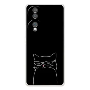 Чехол с рисунком кот на Huawei Honor 70 (Равнодушный кот)