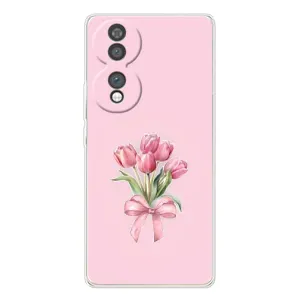 Чехол с розовым рисунком для Huawei Honor 70 (Букет цветов)