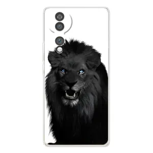 Чехлы с картинками животных Huawei Honor 70 (Черный ЛЕВ)