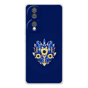 Чехлы для Huawei Honor 70  Укр. Символика (AlphaPrint) (Цветочный Герб)