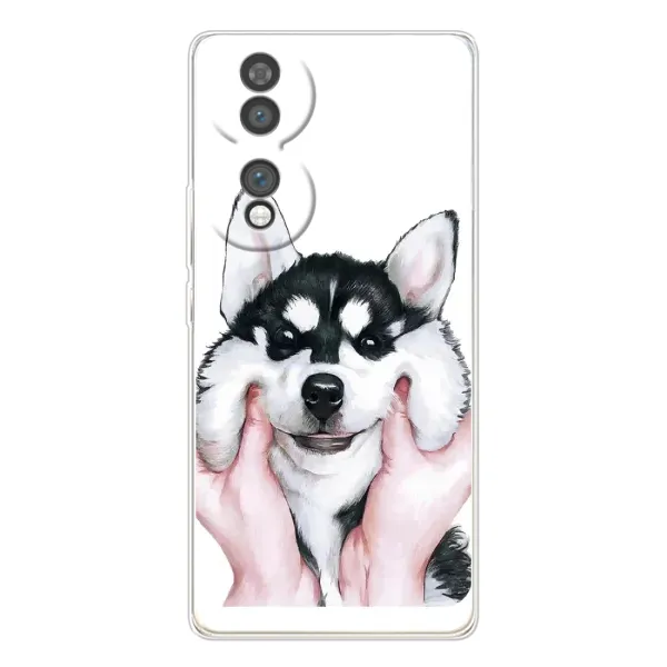 Чехол с принтом «Довольный Хаски» для Huawei Honor 70