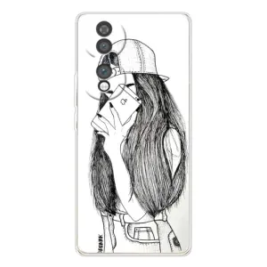 Чехол с печатью для Huawei Honor 70 - (Мода) (AlphaPrint) (Фото девочки)