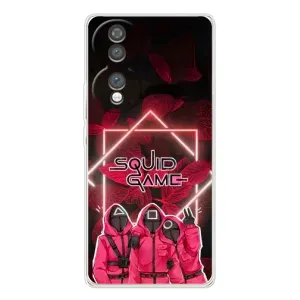 Чехол Гра в кальмара для Huawei Honor 70 (Охранники Игра кальмара)