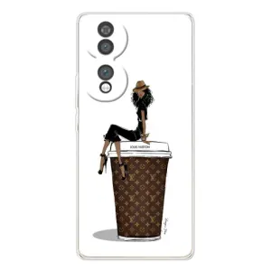 Чехол с принтом «кофе LOUIS VUITTON» для Huawei Honor 70