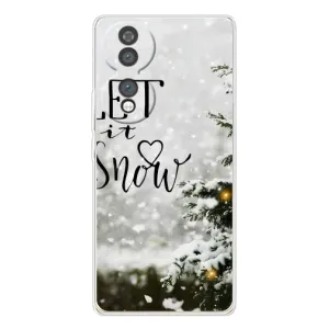 Новогодние, Праздничные Чехлы для Huawei Honor 70 - 2024 год (Let it snow)