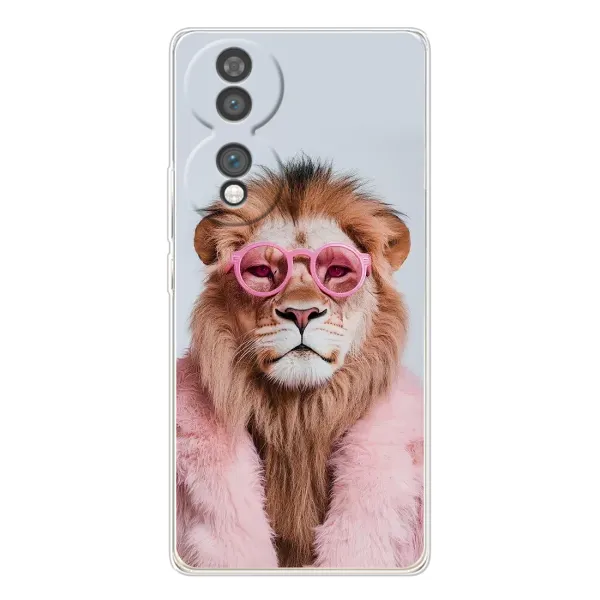 Чехол с принтом «Лев в очках» для Huawei Honor 70