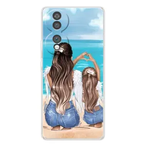 Чехол с печатью для Huawei Honor 70 - (Мама с ребенком) (AlphaPrint) (Мама с доченькой)