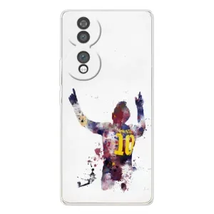 Чехлы Месси для Huawei Honor 70 (AlphaPrint) (Messi Barca)