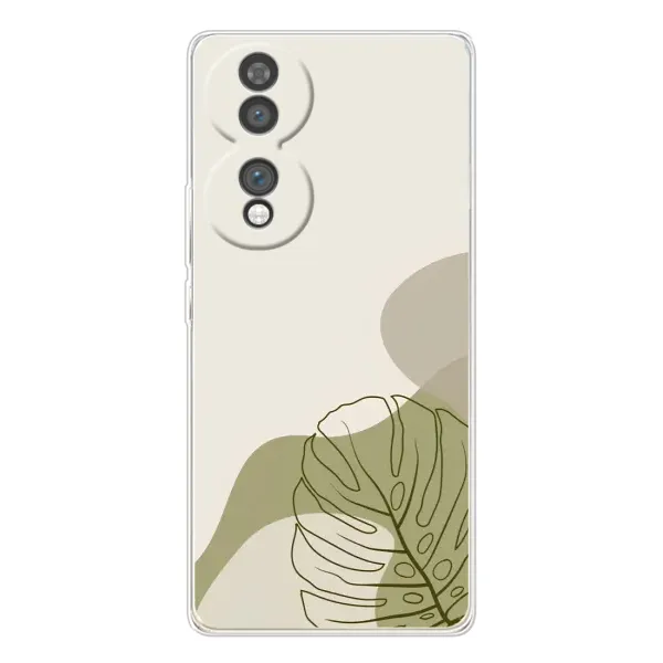 Чехол с принтом «Зеленая монстера дизайн» для Huawei Honor 70