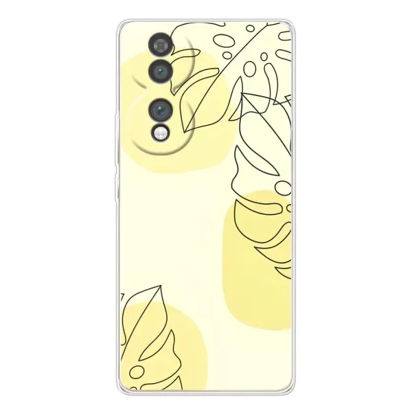 Чехол с принтом «Желтая монстера арт» для Huawei Honor 70