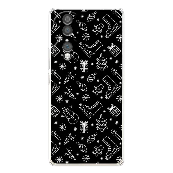Чехол с принтом «Новогодний фон» для Huawei Honor 70