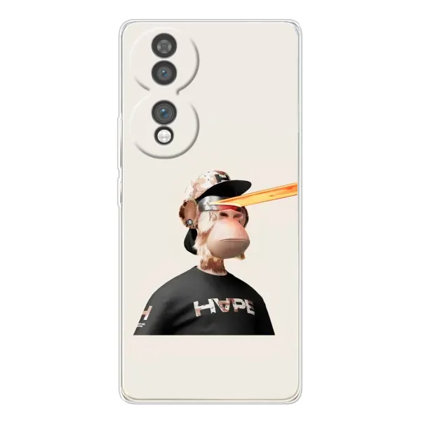 Чехол с принтом «обезьяна NFT в очках» для Huawei Honor 70