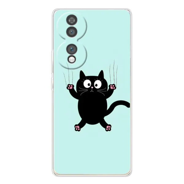 Чехол с принтом «Падающий кот» для Huawei Honor 70