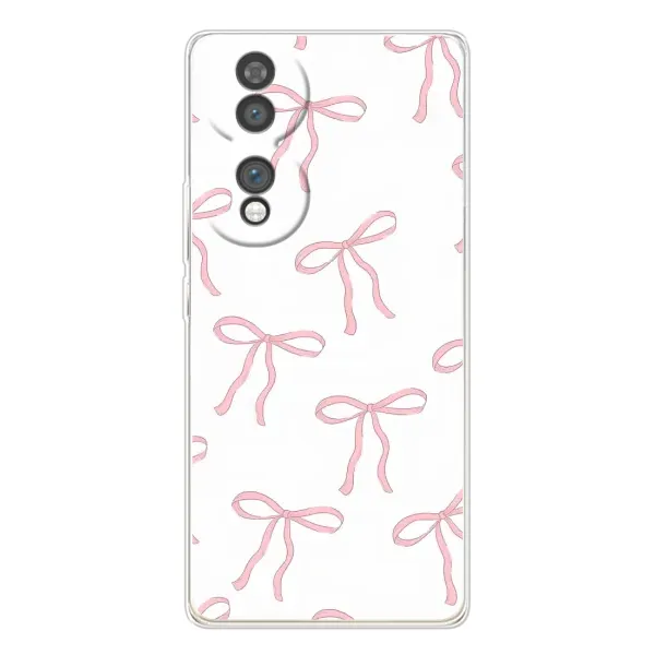 Чехол с принтом «Розовые бантики» для Huawei Honor 70