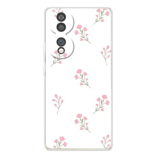 Чехол с принтом «Розовые цветы» для Huawei Honor 70