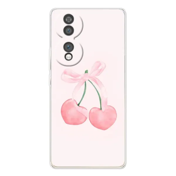 Чехол с принтом «Розовые вишни» для Huawei Honor 70
