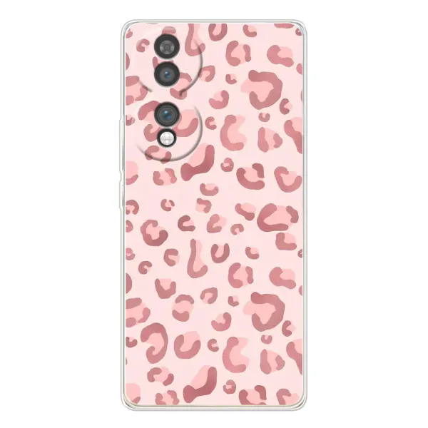 Чехол с принтом «Розовый леопард» для Huawei Honor 70