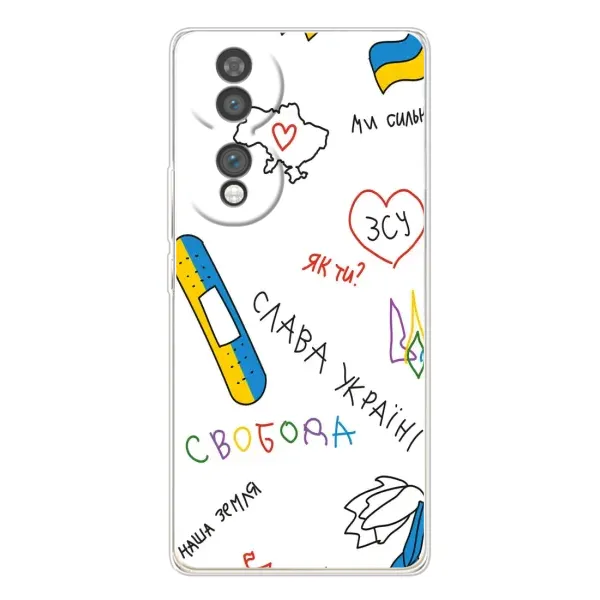 Чехол с принтом «Стикер» для Huawei Honor 70