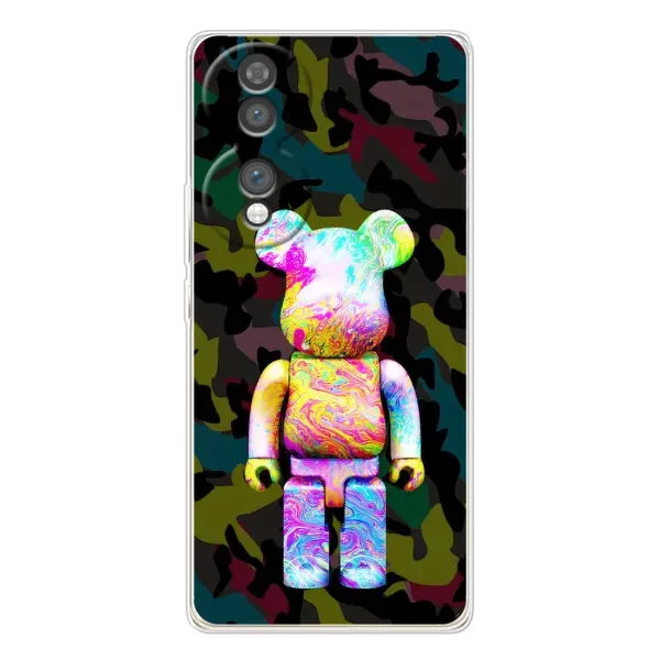 Чохол з принтом «Яскравий Bearbrick» для Huawei Honor 70