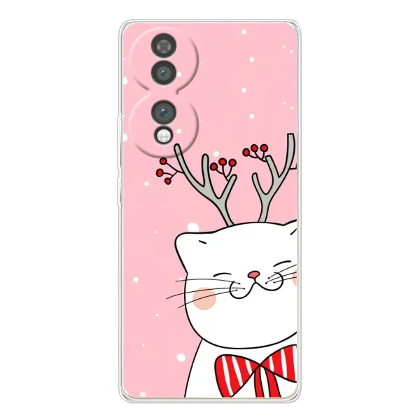 Чехол с принтом «Зимний кот» для Huawei Honor 70