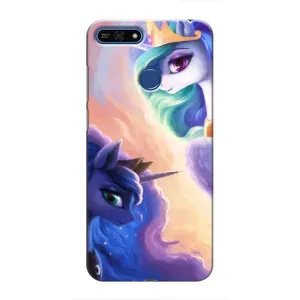 Чехол для   Хуавей Хонор 7А Про - (Единорожки - Новинки) (AlphaPrint) (Единорожки)