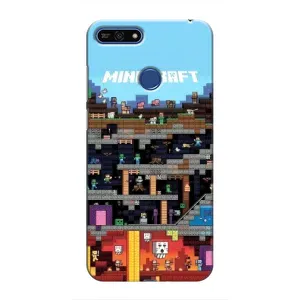 Чохол Майнкрафт на Huawei Honor 7A Pro (AlphaPrint) Minecraft (фон Minecraft)