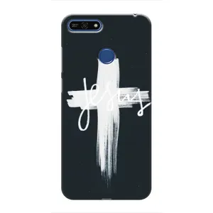 Чехол для Huawei Honor 7A Pro (AlphaPrint) - (Христианские) (Иисус)