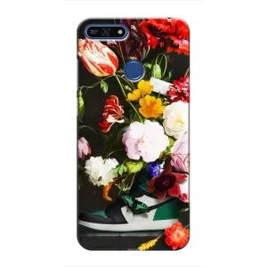 Брендновые Чехлы для Huawei Honor 7A Pro - (PREMIUMPrint) (Nike цветы)