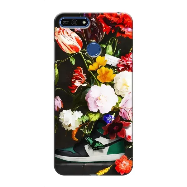 Чехол с принтом «Nike цветы» для Huawei Honor 7A Pro