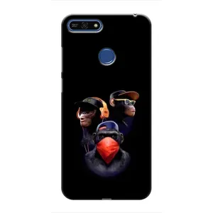 Чохол з Мавпами Huawei Honor 7A Pro - (AlphaPrint) (Три мавпи)