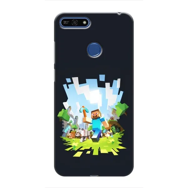 Чохол з принтом «персонажі Minecraft» для Huawei Honor 7A Pro