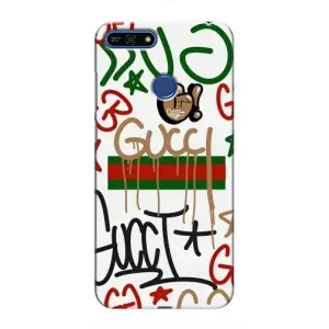 Брендновые Чехлы для Huawei Honor 7A Pro - (PREMIUMPrint) (Стиль GUUCI)