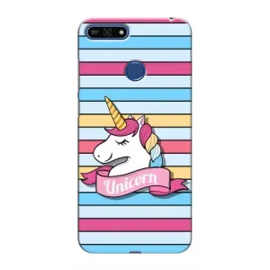 Чехол для   Хуавей Хонор 7А Про - (Единорожки - Новинки) (AlphaPrint) (Unicorn)