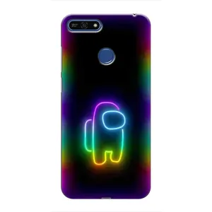 Чехол Амонг Ас для Huawei Honor 7A Pro (AlphaPrint) (Яркий скин)
