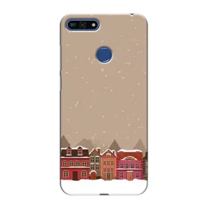 Новогодние, Праздничные Чехлы для Huawei Honor 7A Pro - 2024 год (Зимний город)