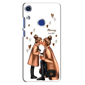 Чехол с печатью для Huawei Honor 8A - (Мама с ребенком) (AlphaPrint) (Дочка и мама)