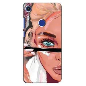 Чехол с печатью для Huawei Honor 8A - (Мода) (AlphaPrint) (Макияж)