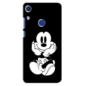 Эксклюзивный чехол для Huawei Honor 8A (AlphaPrint - Мультяшные) (Микки на черном)