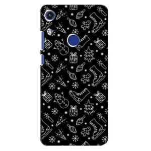 Новогодние, Праздничные Чехлы для Huawei Honor 8A - 2024 год (Новогодний фон)