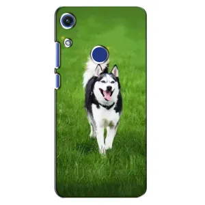 Чехол с Хаски для Huawei Honor 8A - (AlphaPrint) (Радостный Хаски)